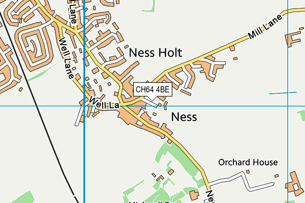 CH64 4BE map - OS VectorMap District (Ordnance Survey)