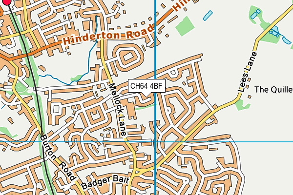 CH64 4BF map - OS VectorMap District (Ordnance Survey)