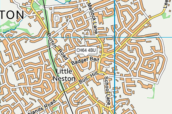 CH64 4BU map - OS VectorMap District (Ordnance Survey)