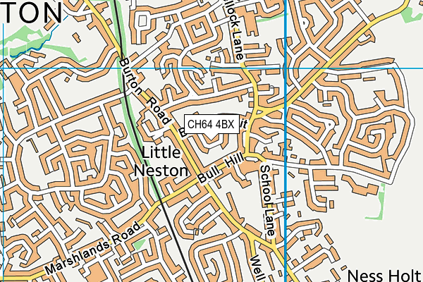 CH64 4BX map - OS VectorMap District (Ordnance Survey)