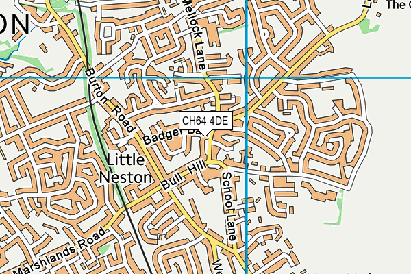 CH64 4DE map - OS VectorMap District (Ordnance Survey)