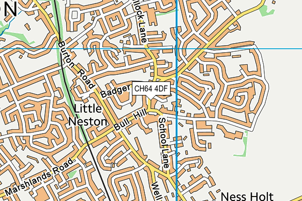 CH64 4DF map - OS VectorMap District (Ordnance Survey)