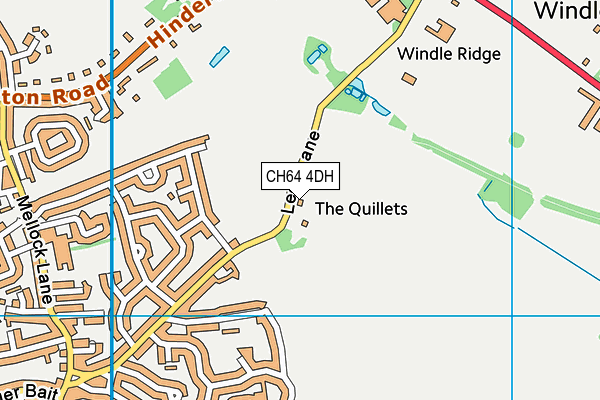 CH64 4DH map - OS VectorMap District (Ordnance Survey)