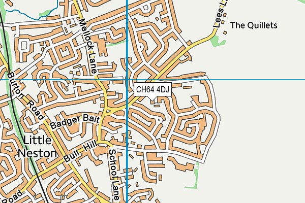 CH64 4DJ map - OS VectorMap District (Ordnance Survey)