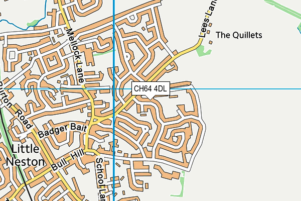 CH64 4DL map - OS VectorMap District (Ordnance Survey)