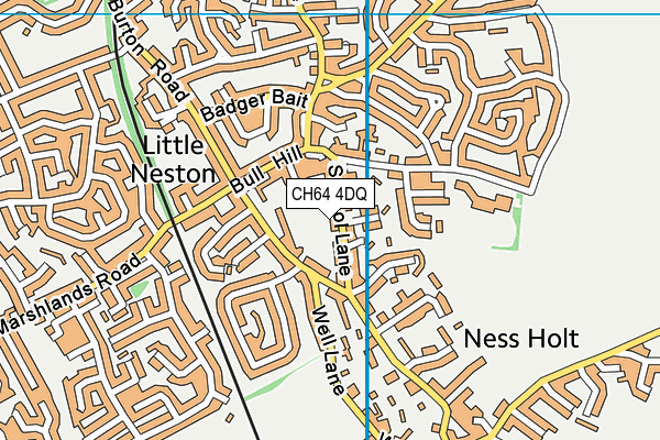 CH64 4DQ map - OS VectorMap District (Ordnance Survey)