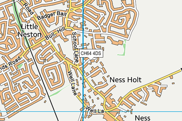CH64 4DS map - OS VectorMap District (Ordnance Survey)