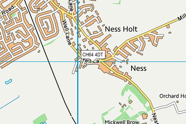 CH64 4DT map - OS VectorMap District (Ordnance Survey)