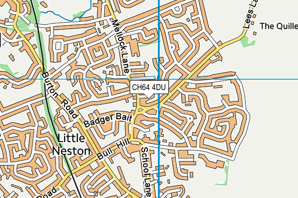 CH64 4DU map - OS VectorMap District (Ordnance Survey)