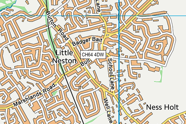 CH64 4DW map - OS VectorMap District (Ordnance Survey)