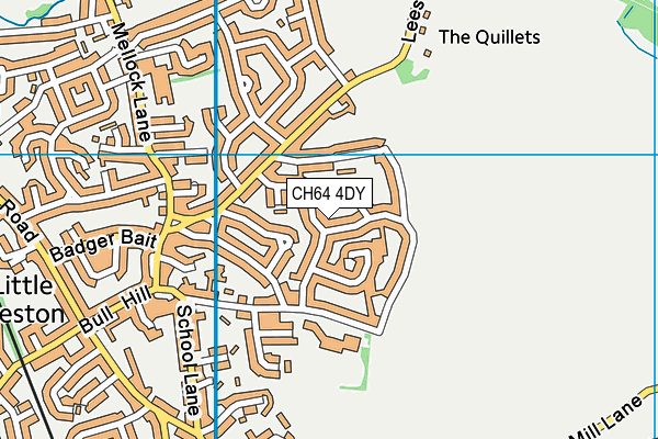 CH64 4DY map - OS VectorMap District (Ordnance Survey)