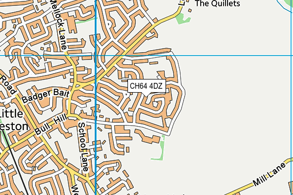 CH64 4DZ map - OS VectorMap District (Ordnance Survey)