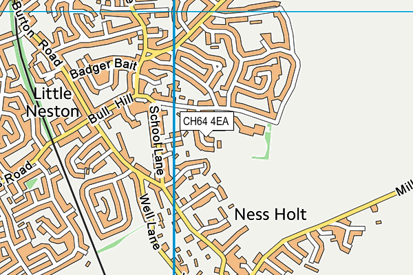 CH64 4EA map - OS VectorMap District (Ordnance Survey)