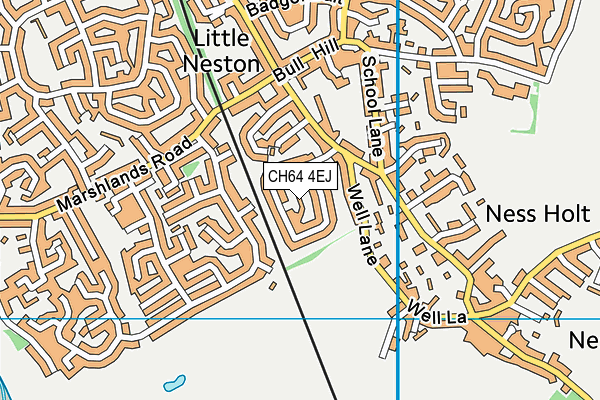 CH64 4EJ map - OS VectorMap District (Ordnance Survey)