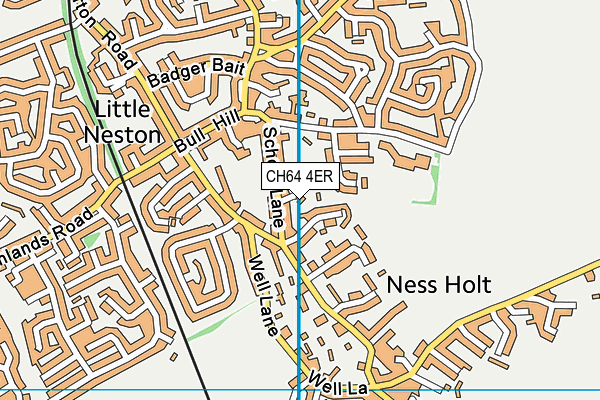 CH64 4ER map - OS VectorMap District (Ordnance Survey)