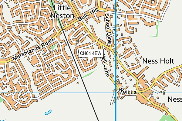 CH64 4EW map - OS VectorMap District (Ordnance Survey)