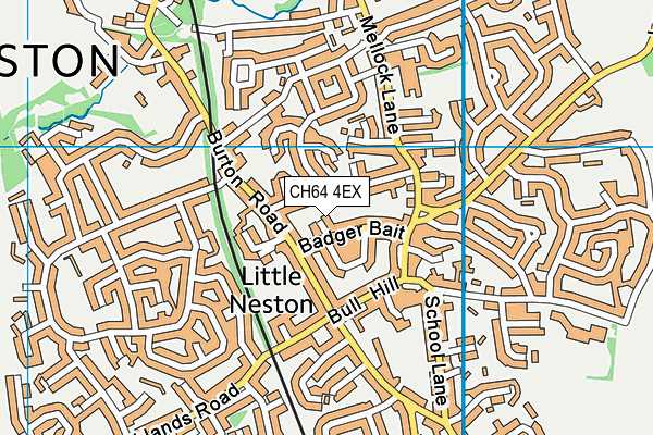 CH64 4EX map - OS VectorMap District (Ordnance Survey)