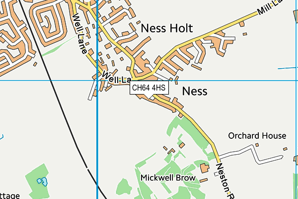 CH64 4HS map - OS VectorMap District (Ordnance Survey)