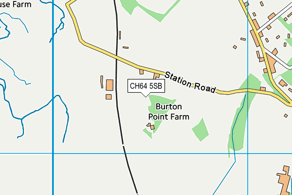 CH64 5SB map - OS VectorMap District (Ordnance Survey)