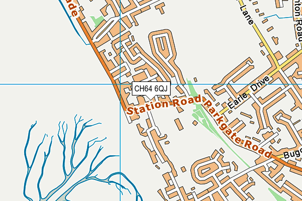 CH64 6QJ map - OS VectorMap District (Ordnance Survey)