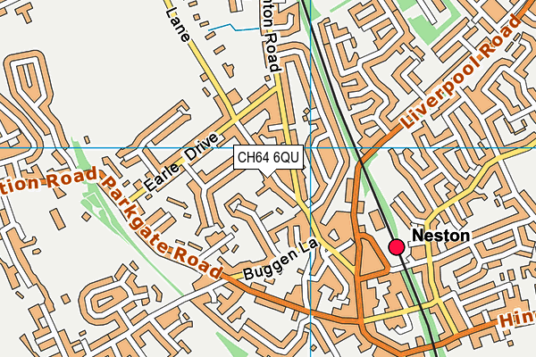 CH64 6QU map - OS VectorMap District (Ordnance Survey)