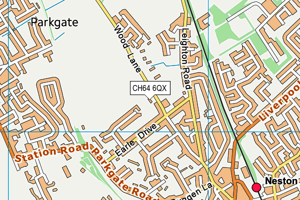 CH64 6QX map - OS VectorMap District (Ordnance Survey)