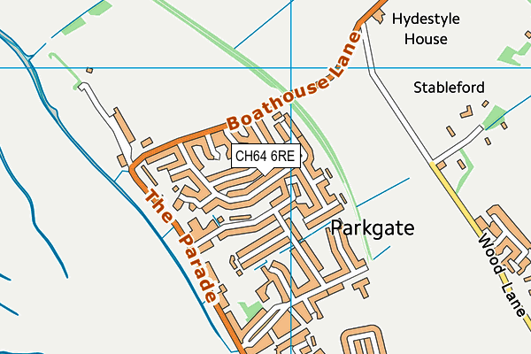 CH64 6RE map - OS VectorMap District (Ordnance Survey)