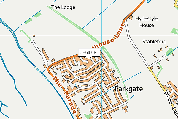 CH64 6RJ map - OS VectorMap District (Ordnance Survey)