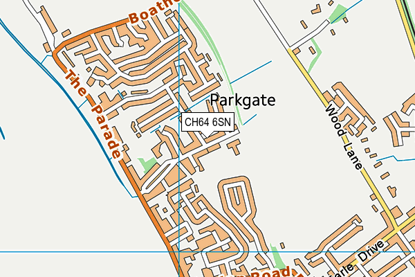 CH64 6SN map - OS VectorMap District (Ordnance Survey)