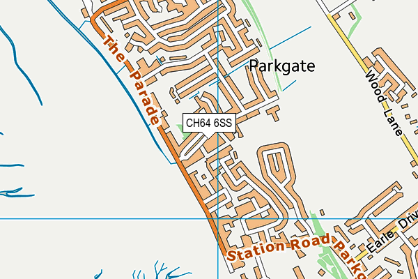 CH64 6SS map - OS VectorMap District (Ordnance Survey)