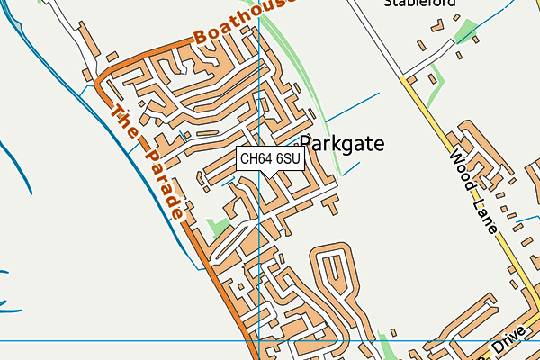 CH64 6SU map - OS VectorMap District (Ordnance Survey)