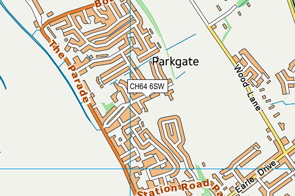 Parkgate Primary School map (CH64 6SW) - OS VectorMap District (Ordnance Survey)