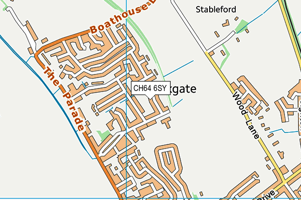 CH64 6SY map - OS VectorMap District (Ordnance Survey)