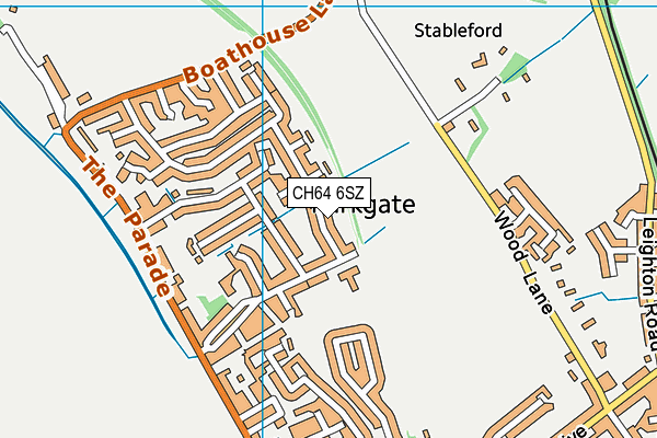 CH64 6SZ map - OS VectorMap District (Ordnance Survey)