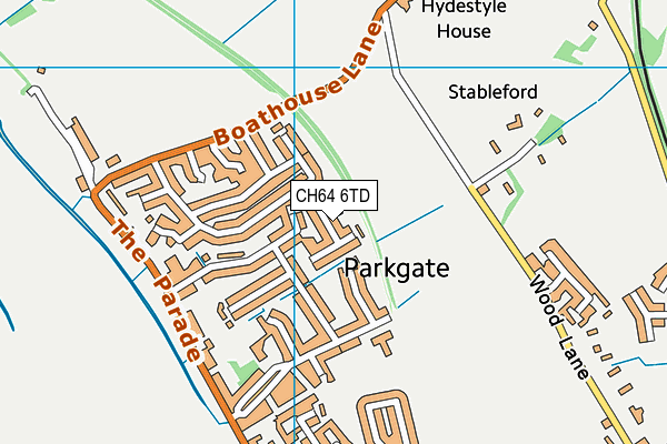 CH64 6TD map - OS VectorMap District (Ordnance Survey)