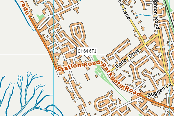 CH64 6TJ map - OS VectorMap District (Ordnance Survey)