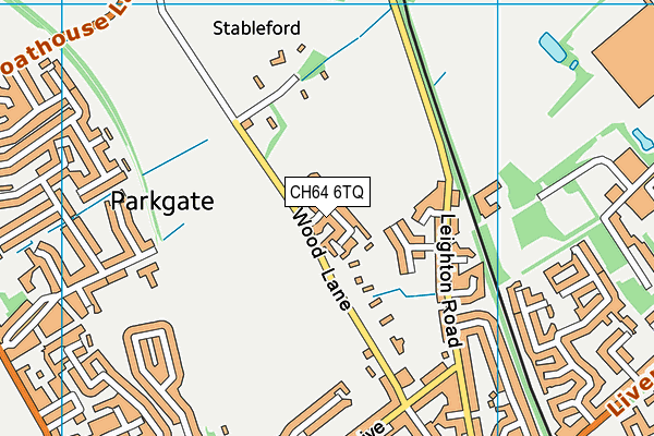 CH64 6TQ map - OS VectorMap District (Ordnance Survey)