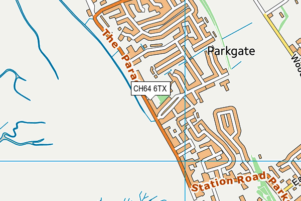 CH64 6TX map - OS VectorMap District (Ordnance Survey)