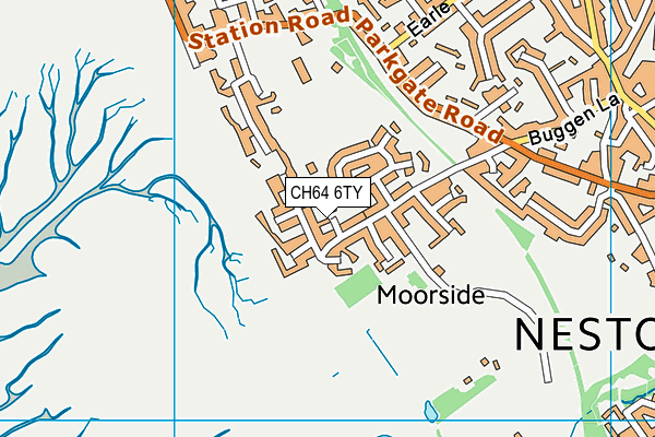 CH64 6TY map - OS VectorMap District (Ordnance Survey)