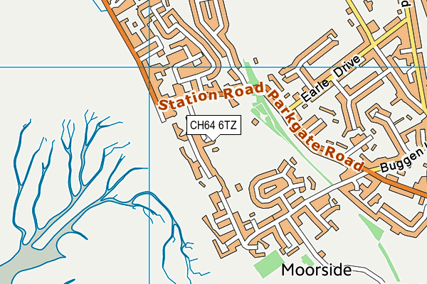 CH64 6TZ map - OS VectorMap District (Ordnance Survey)