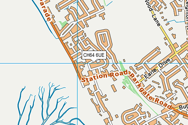 CH64 6UE map - OS VectorMap District (Ordnance Survey)