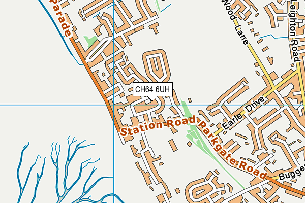 CH64 6UH map - OS VectorMap District (Ordnance Survey)