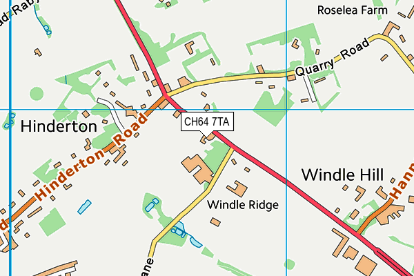 CH64 7TA map - OS VectorMap District (Ordnance Survey)