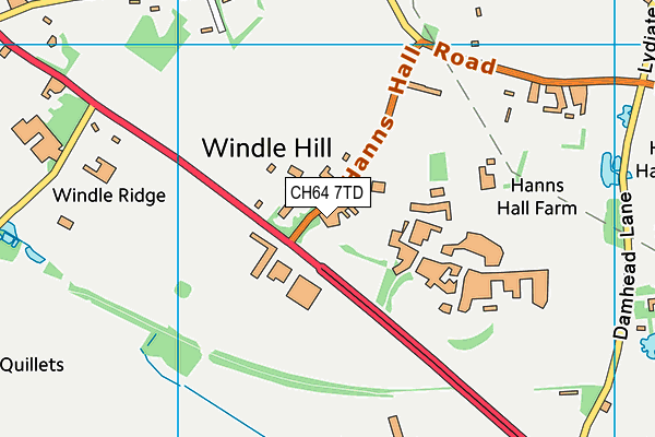 CH64 7TD map - OS VectorMap District (Ordnance Survey)