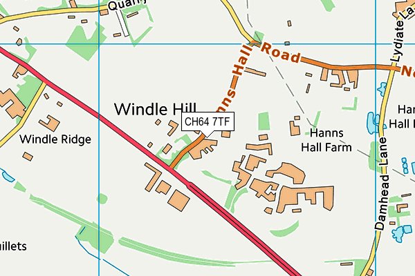 CH64 7TF map - OS VectorMap District (Ordnance Survey)