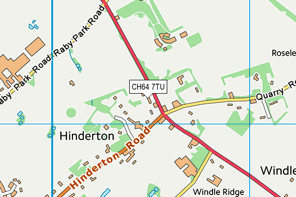 CH64 7TU map - OS VectorMap District (Ordnance Survey)