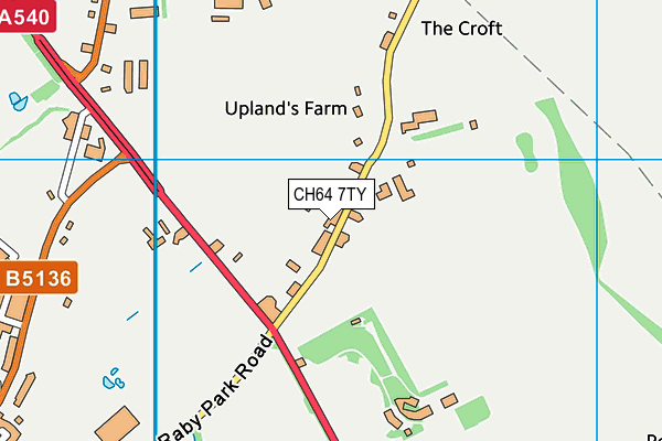 CH64 7TY map - OS VectorMap District (Ordnance Survey)