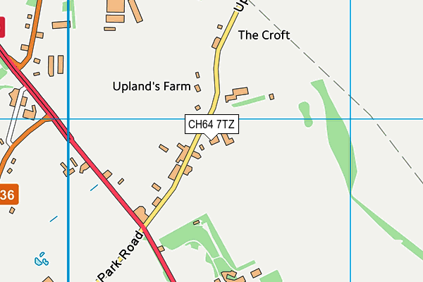 CH64 7TZ map - OS VectorMap District (Ordnance Survey)