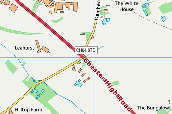 CH64 8TD map - OS VectorMap District (Ordnance Survey)