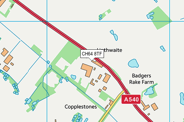 CH64 8TF map - OS VectorMap District (Ordnance Survey)